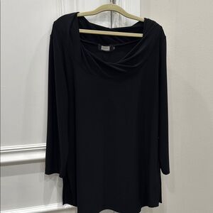 Sympli Black Cowl/twist Neck Blouse